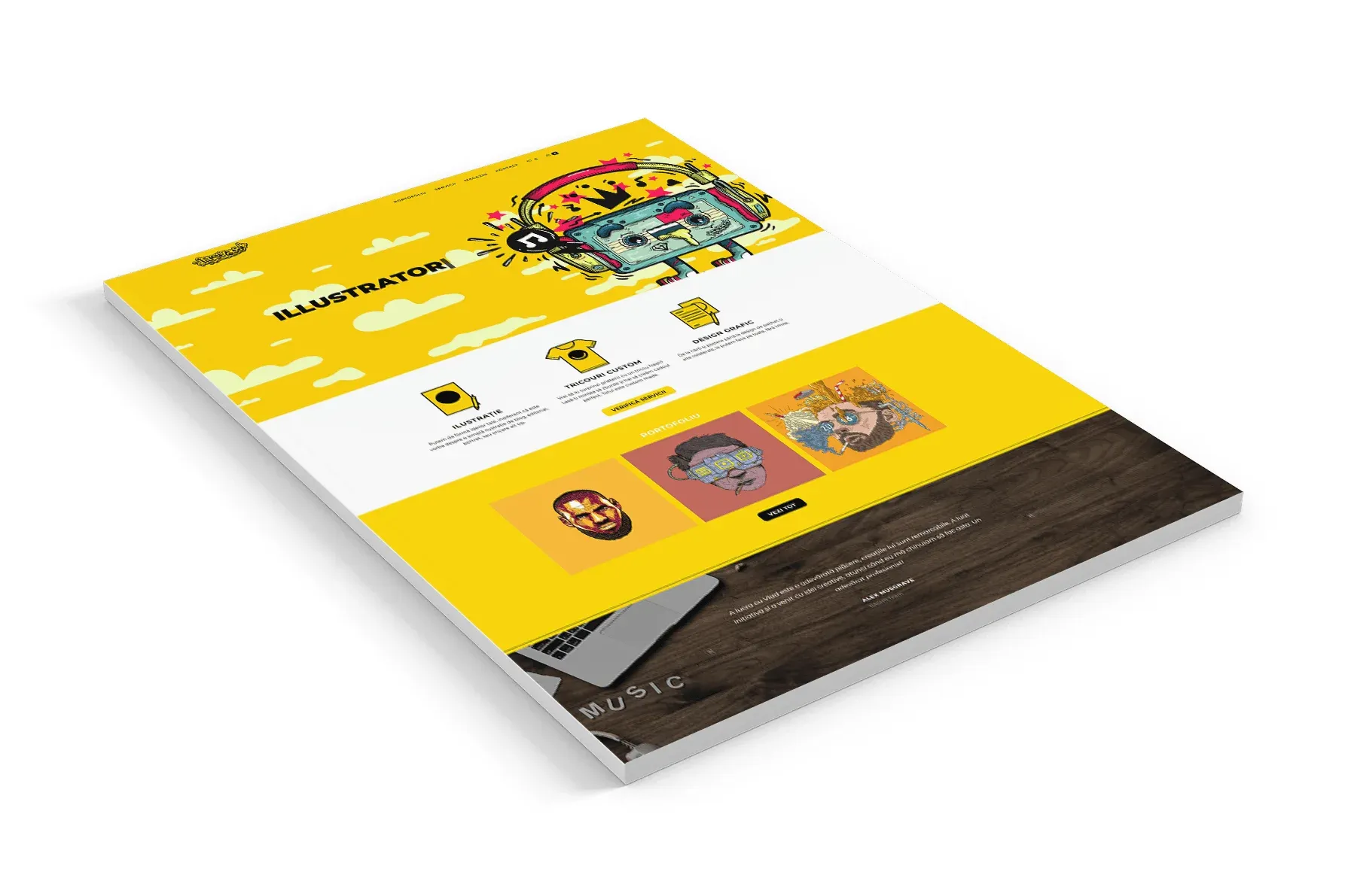 Screenshot website 3 pentru Lansarea unui Artist: De la Pasiune la Magazin Online