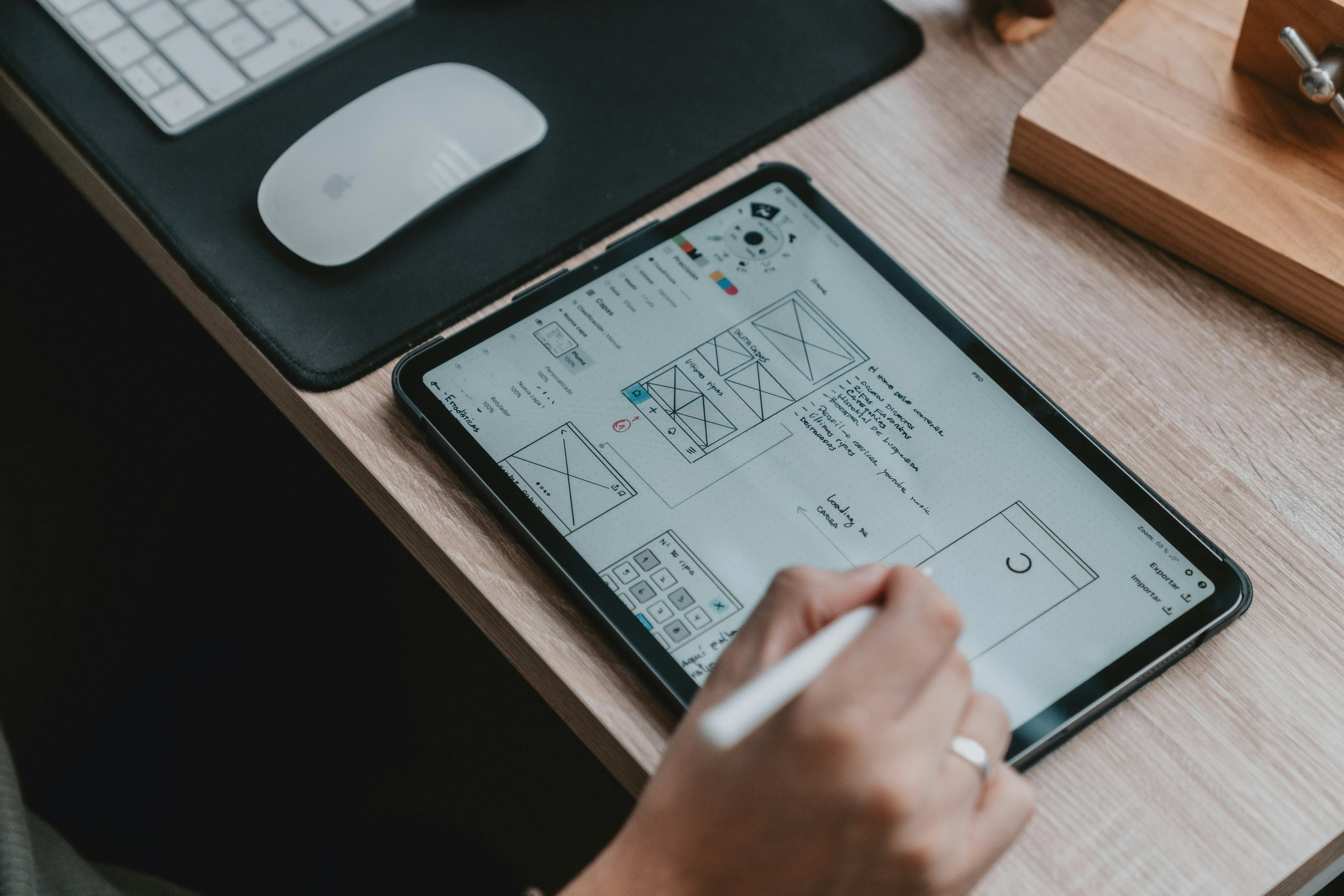 O echipă de profesioniști în web design lucrează la un proiect, simbolizând colaborarea și expertiza necesare în alegerea celei mai bune firme de web design.