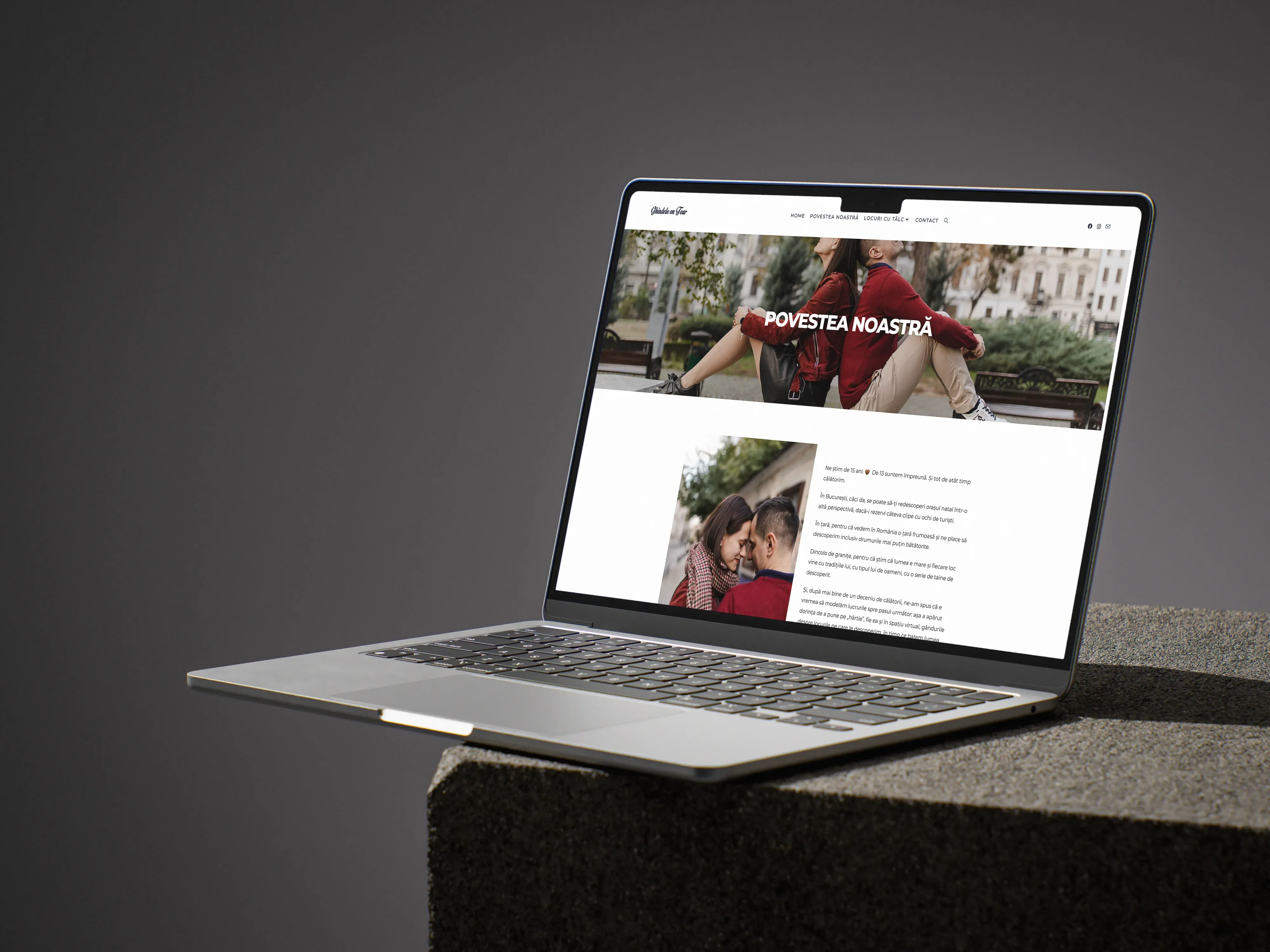 Screenshot website 2 pentru Ghindele On Tour