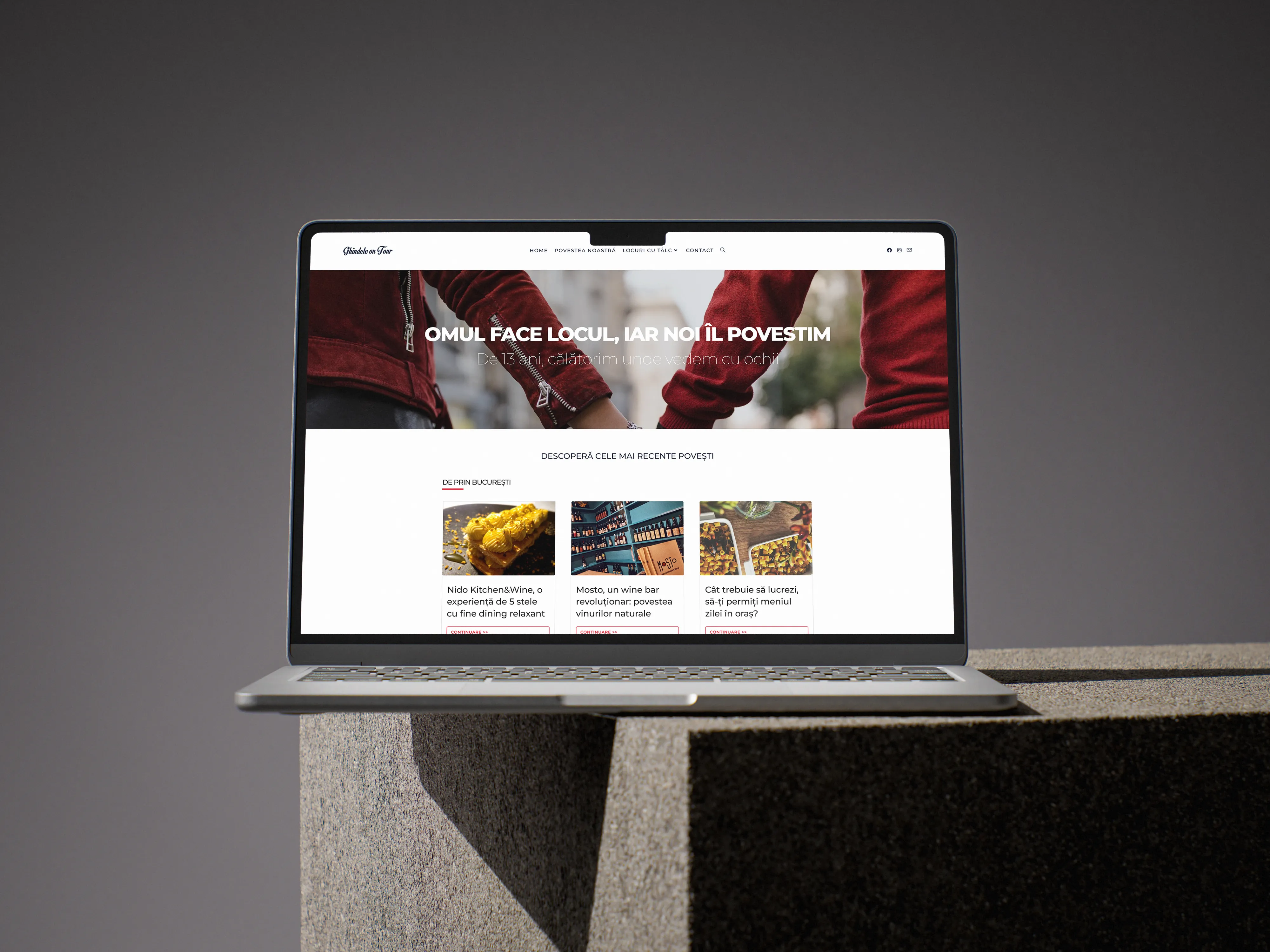 Screenshot website 1 pentru Ghindele On Tour