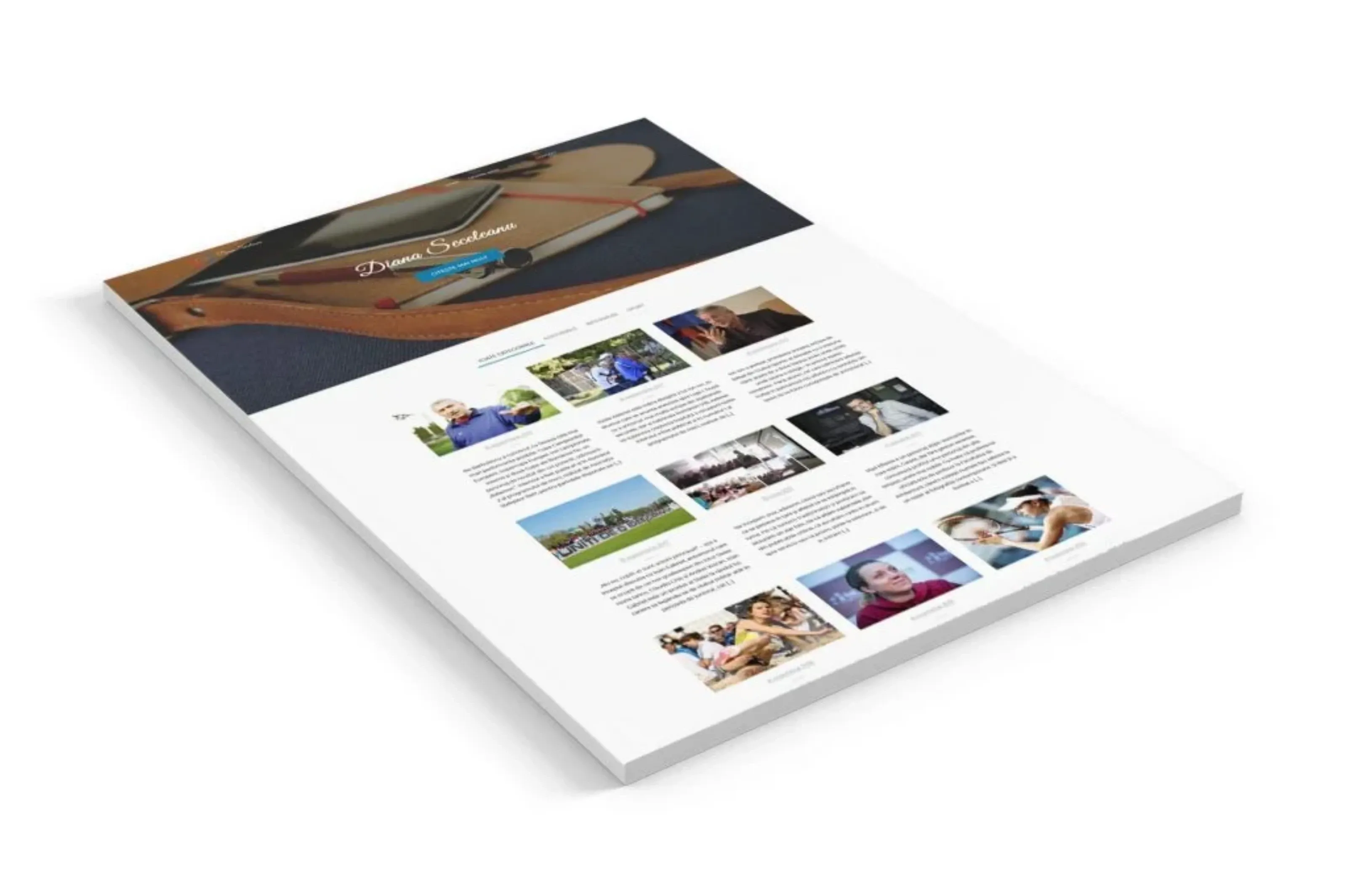 Screenshot website 1 pentru Diana Seceleanu PR