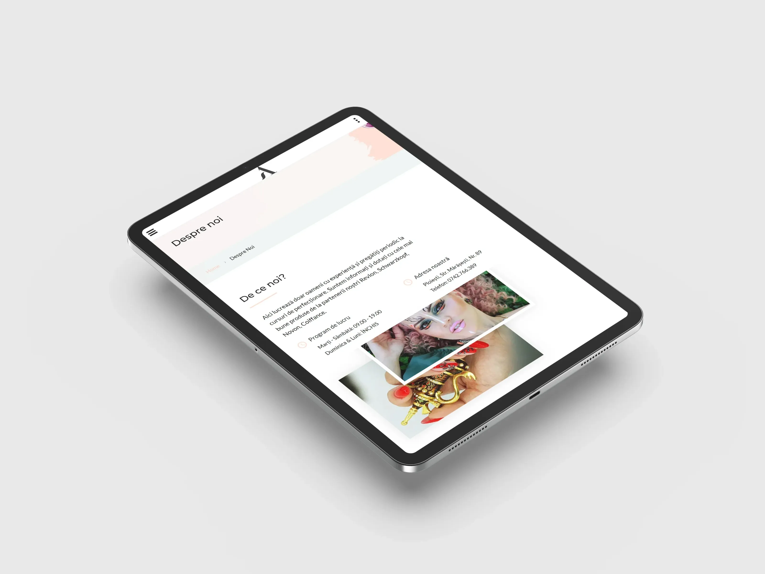 Screenshot website 4 pentru Apriori Salon