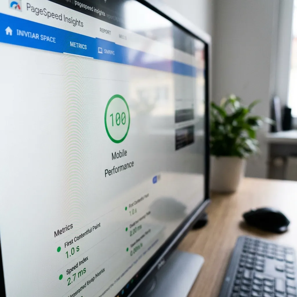Scor de performanță PageSpeed obținut după optimizarea magazinului WooCommerce