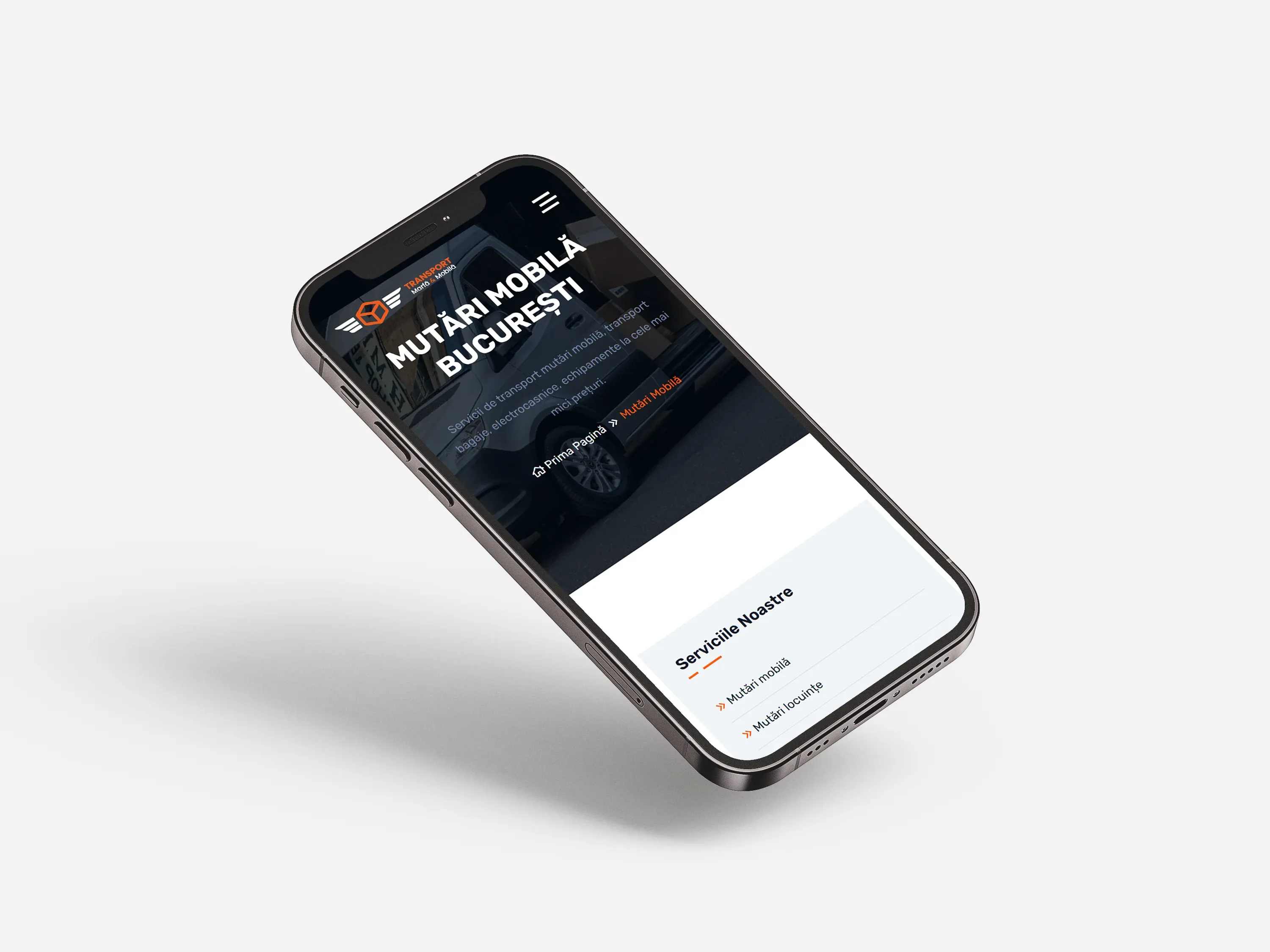 Screenshot website 10 pentru Modernizare Site pentru Transport Marfă Mobilă
