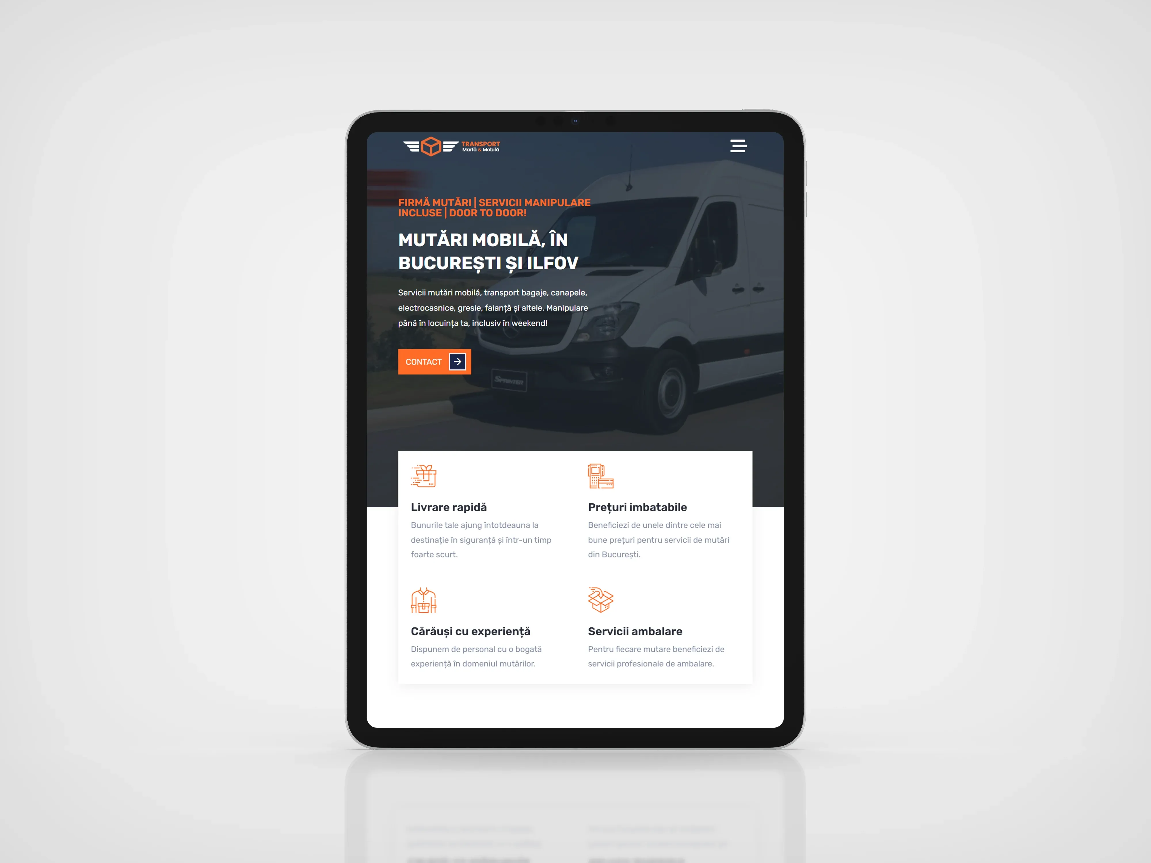 Screenshot website 4 pentru Modernizare Site pentru Transport Marfă Mobilă